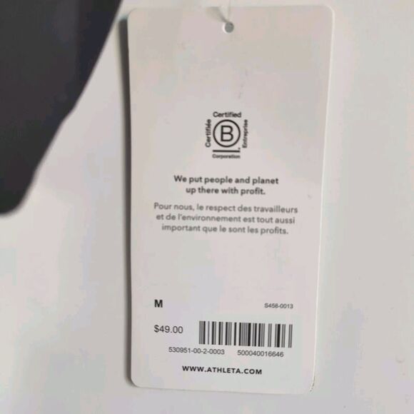 New Athleta Black Square Neck Bra Cup Bikini 36D Top 530951 Swim Medium NWT - Picture 10 of 12